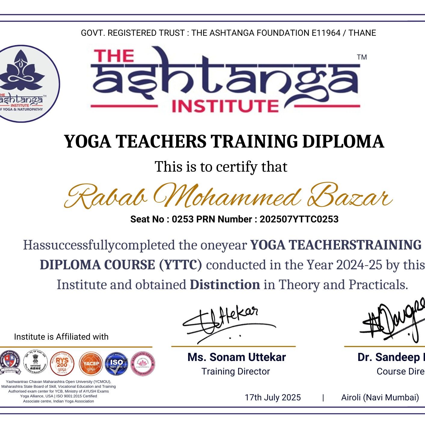 Expertise in Yoga